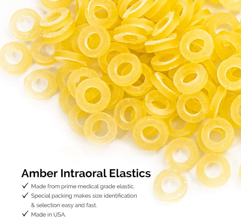 JMU Orthodontic Elastics 1/8 Light, 100 Pack Intraoral Elastic Bands Latex Dental Rubber Bands Made in USA - Image 2